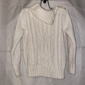 White sparkly knitted girls sweater